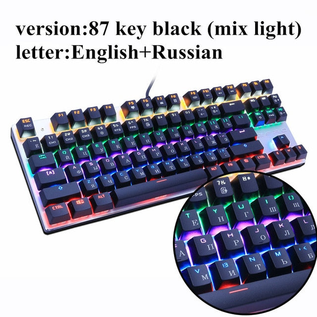 Edition Mechanical Keyboard 87 keys Blue Switch Gaming