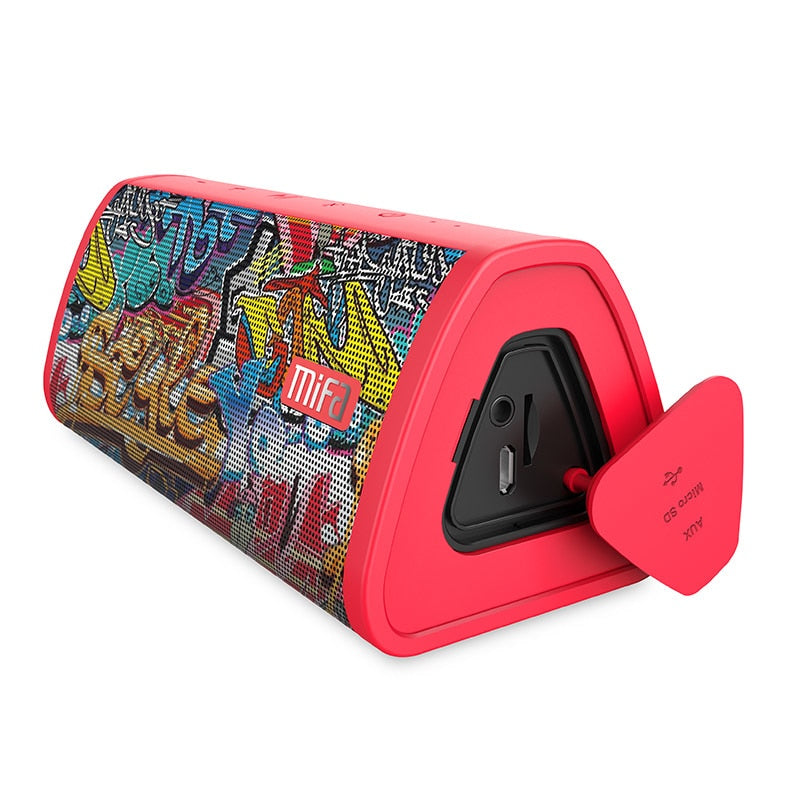 Red-Graffiti Bluetooth Speaker  Built-in Microphone Stereo