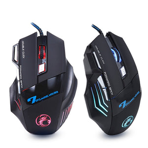 Professional Wired Gaming Mouse 7 Button 5500 DPI LED Optical